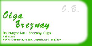 olga breznay business card